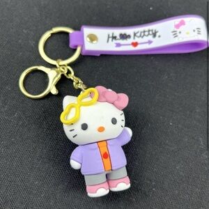 🎅🏻 SALE! Hello Kitty Purple Keychain bag charm with sunnies and strap brand new